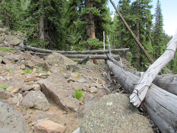 Fence across the trail