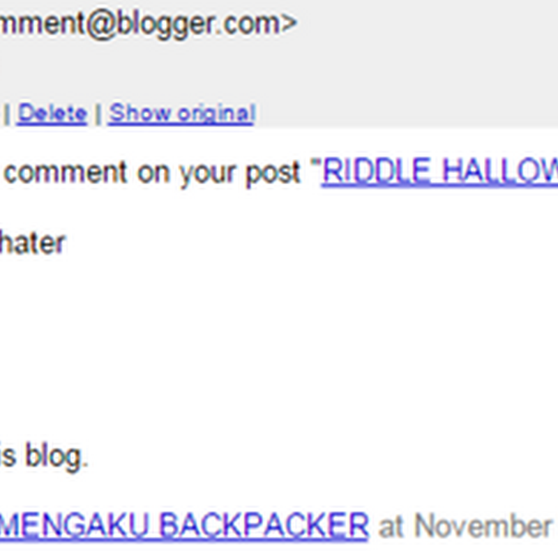 I LOVE HATERS: AKSI PARA HATERS DI BLOG MENGAKU BACKPACKER