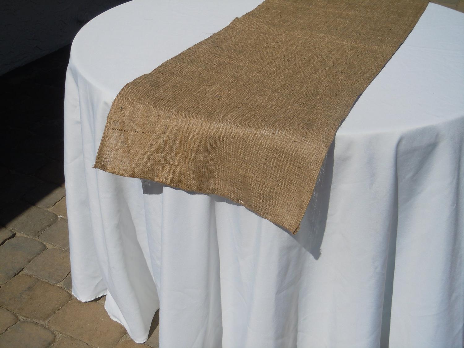 Rustic Burlap Table Runner, 72 inches long, Ready to Ship