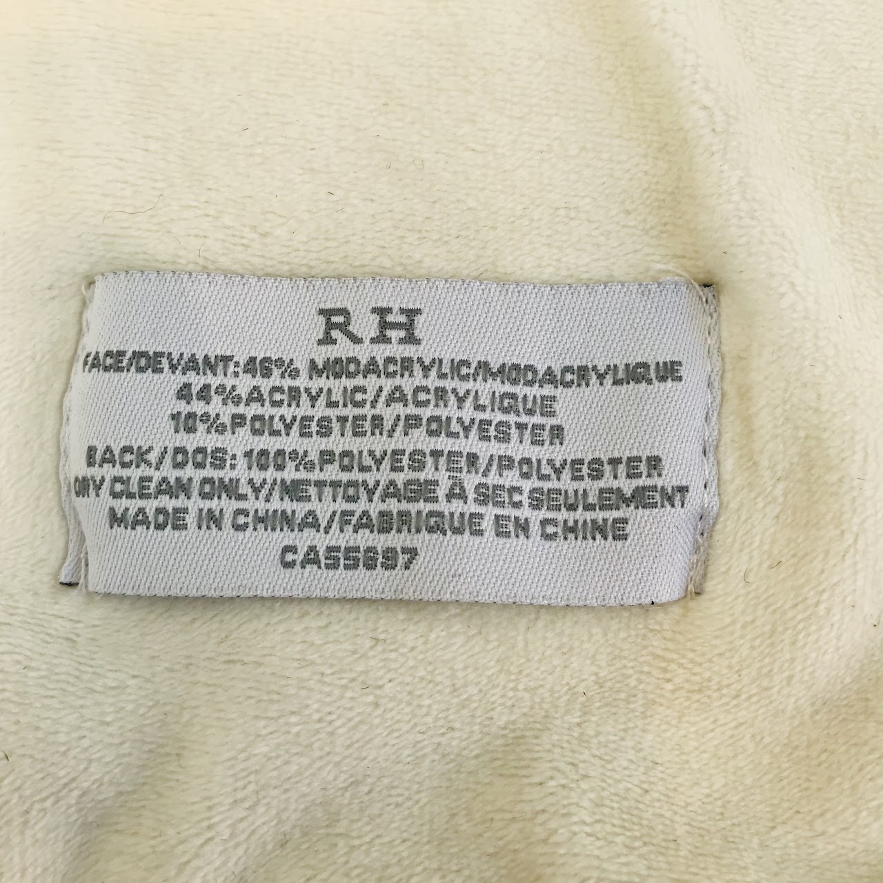 RH Faux Fur Throw