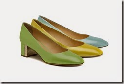 A.TESTONI SS 15 - PUMP IN VERNICE PERLATA VERDE CELADON, GIALLO E AZZURRO