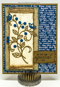 Linda Vich Creates: Flourish Thinlits For Global Design Project. Shabby chic style card using the Flourish Thinlits.