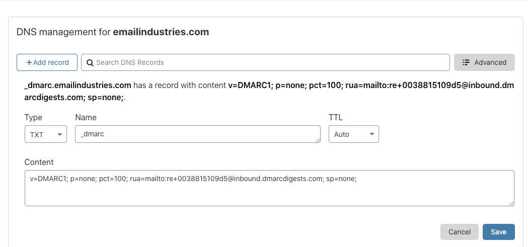 Set up DMARC: Step One