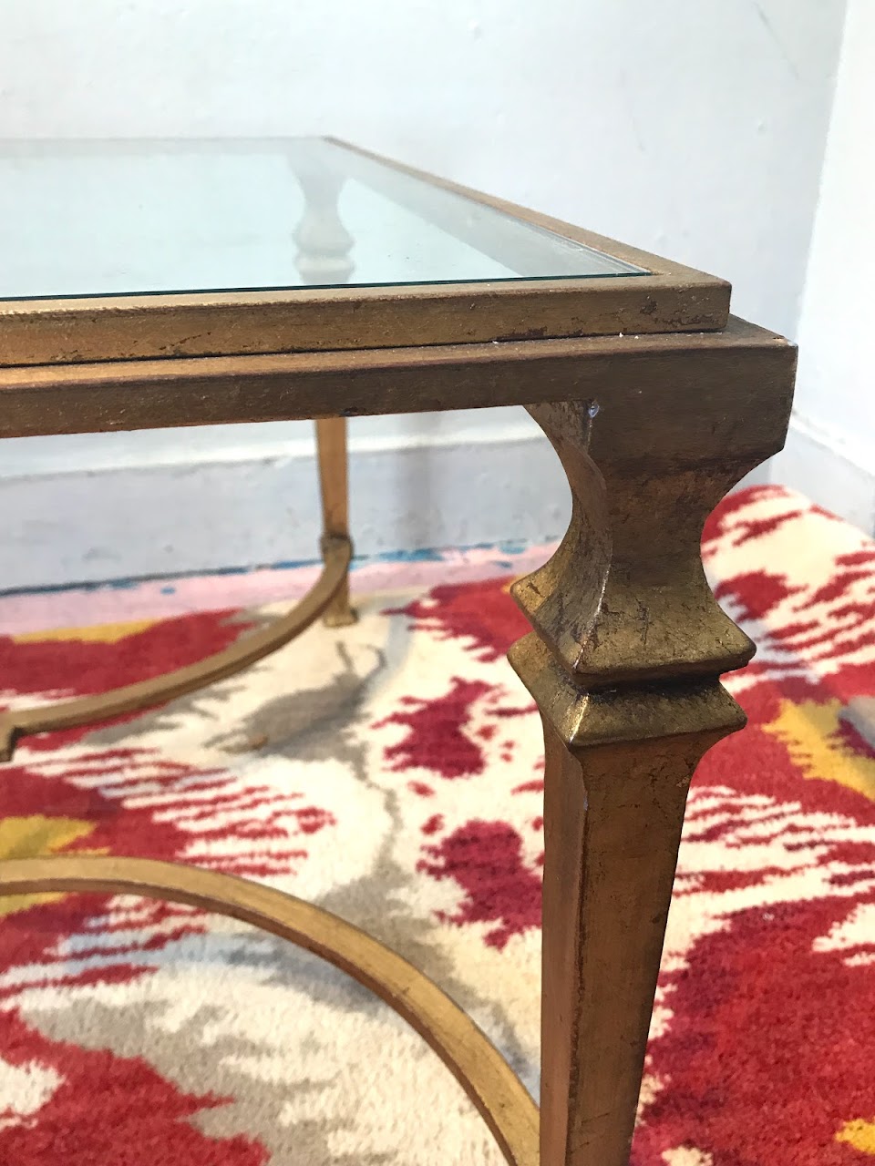 Cast Iron and Plate Glass Coffee Table