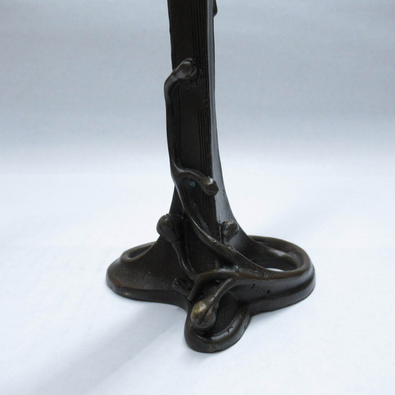 Milo Bronze Art Nouveau Candlestick Pair