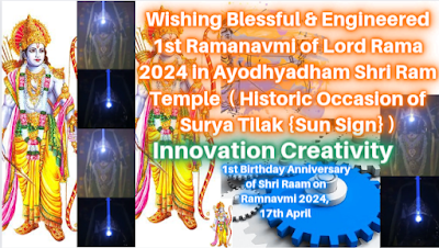 Historic Ayodhyadham Lord Rama's 1st Birthday Anniversary 2024 with Surya Tilak ( Sun Optical Rays)