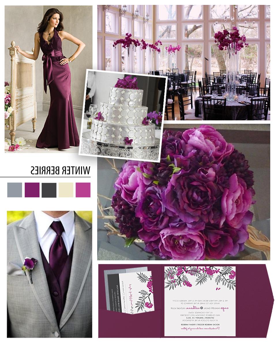 Luxurious purple & ruby red