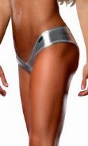 <br />Ninimour- Hot Sexy Blue Metallic Micro Shorts Club Wear Thong