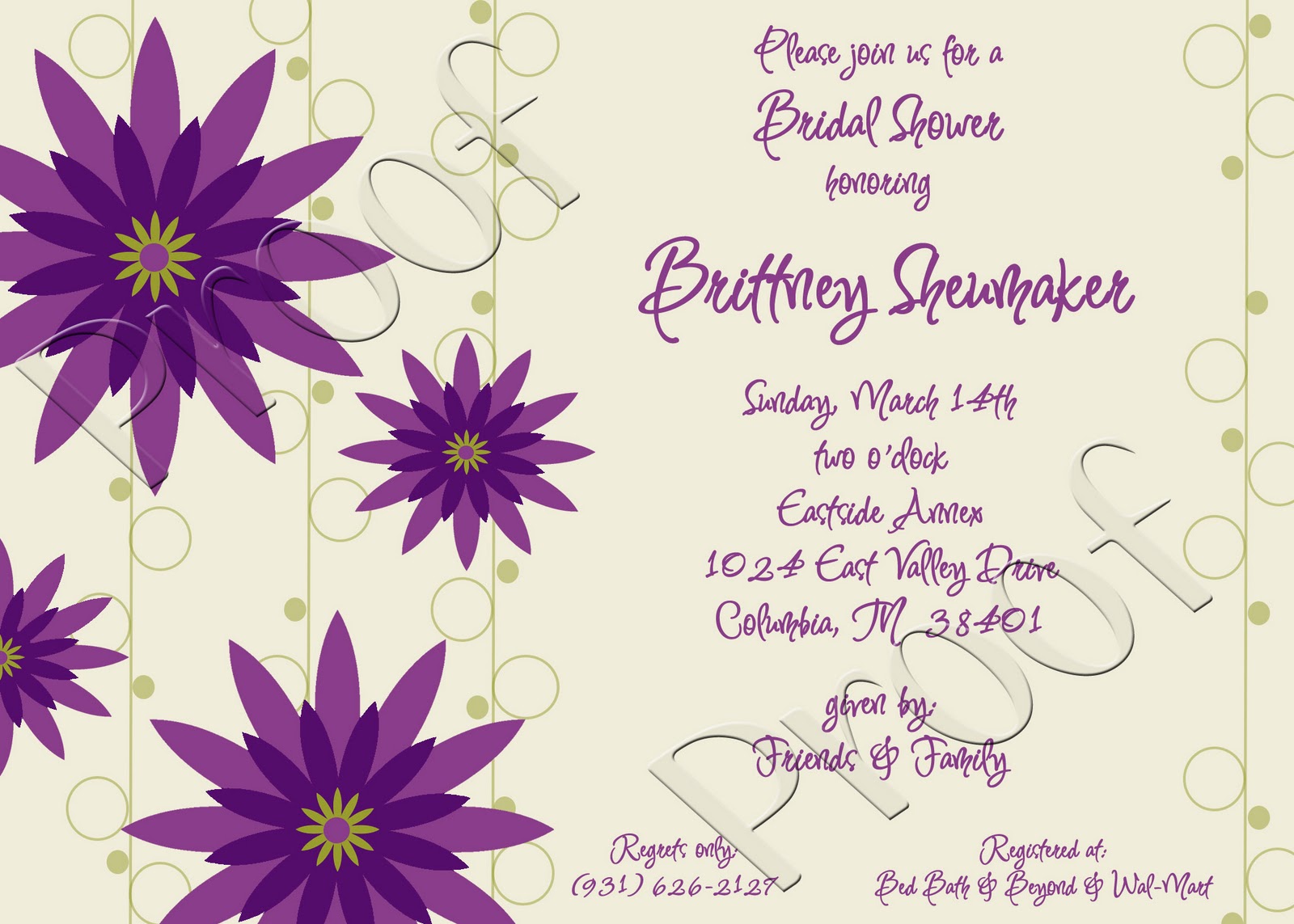 wedding shower invitations