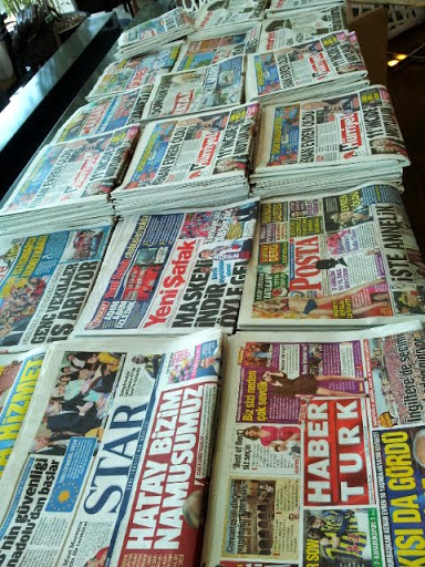 Newspapers in IST Turkish Airlines Business Class Lounge