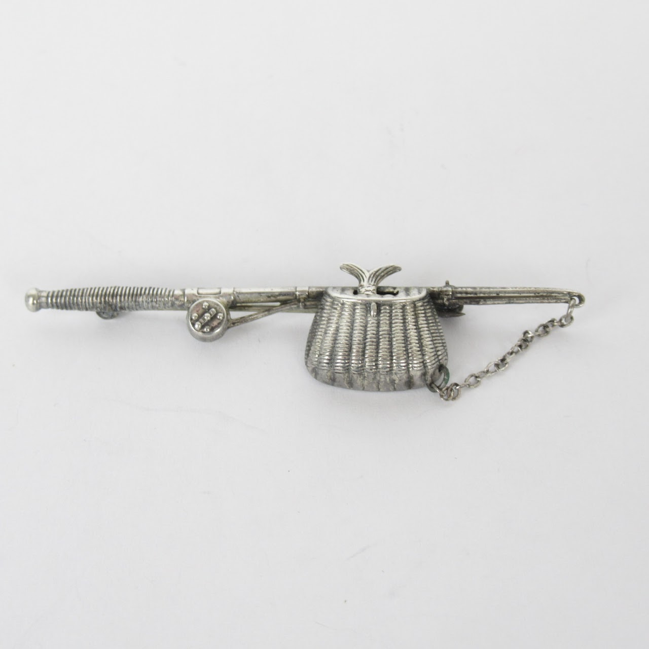 Sterling Silver Fishing Pin