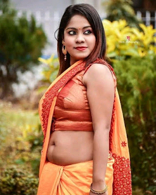 Hot Indian Housewife in Saree model maid