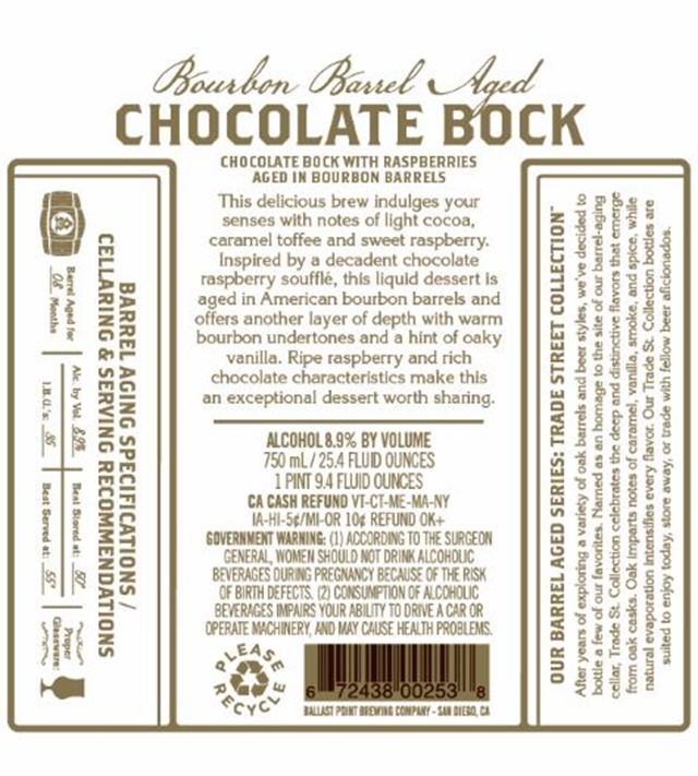 Ballast Point Chocolate Bock Coming To Trade Street Collection