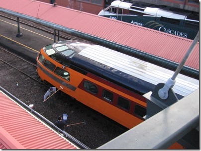 IMG_9828 Milwaukee Road Hiawatha Skytop Lounge-Observation Car #186 Cedar Rapids at Union Station in Portland, Oregon on October 21, 2009