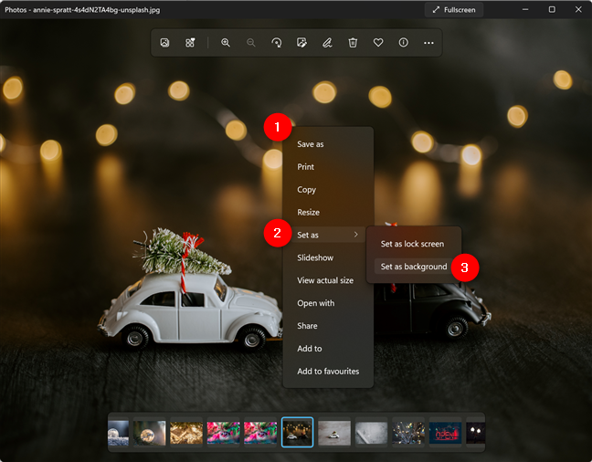 Comment changer l'arrière-plan sur Windows 11 à partir de l'application Photos