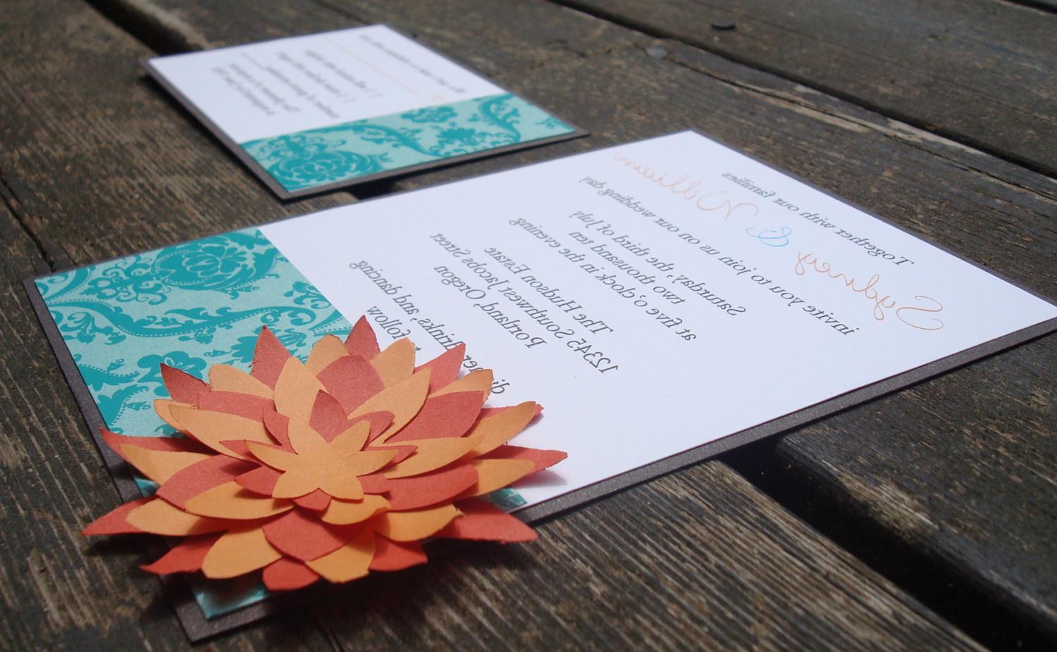 Wedding Invitation - Turquoise