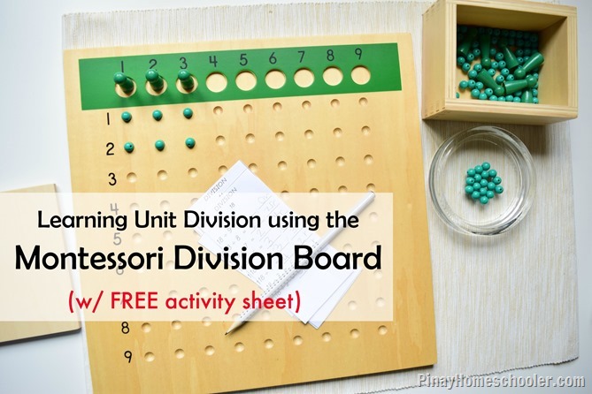 Montessori Unit Division Board (with FREE Activity Sheet)