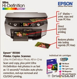 Download driver Epson Stylus Photo RX580 printer – Epson drivers