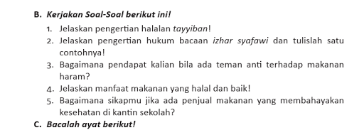 Maksud dari makanan yang halalan tayyiban adalah