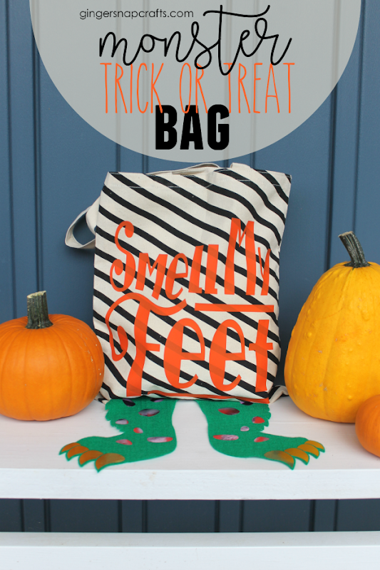 Monster Trick or Treat Bag with Cricut #cricut #cricutmade #halloween #crafts