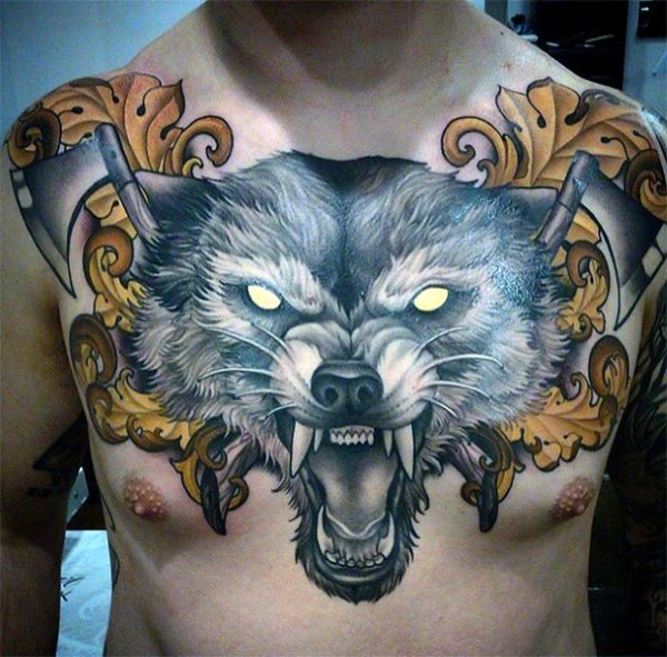 ornamentado_lobo_tatuagem_no_peito