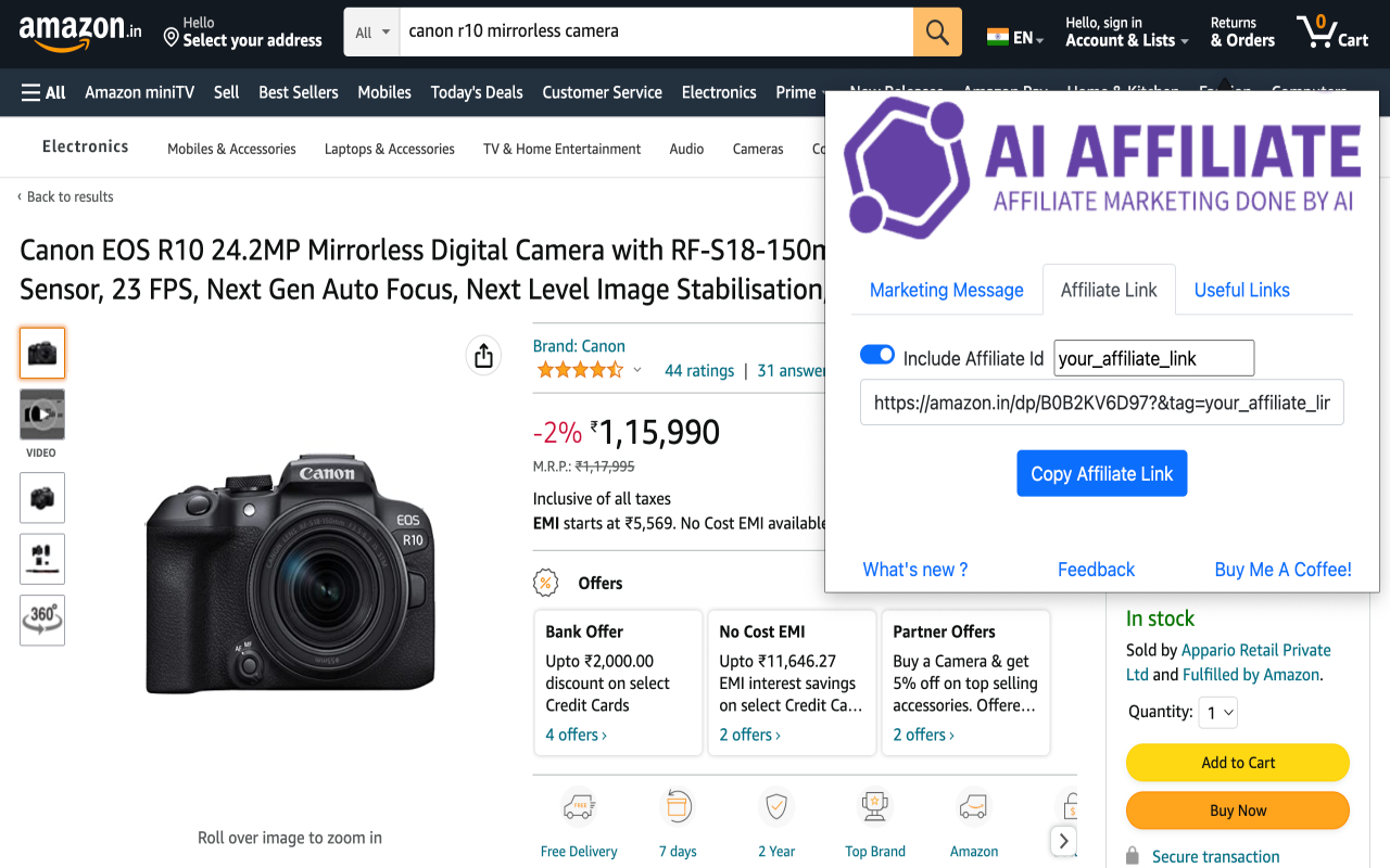 AI Amazon Affiliate Powered With Chat GPT Preview image 6