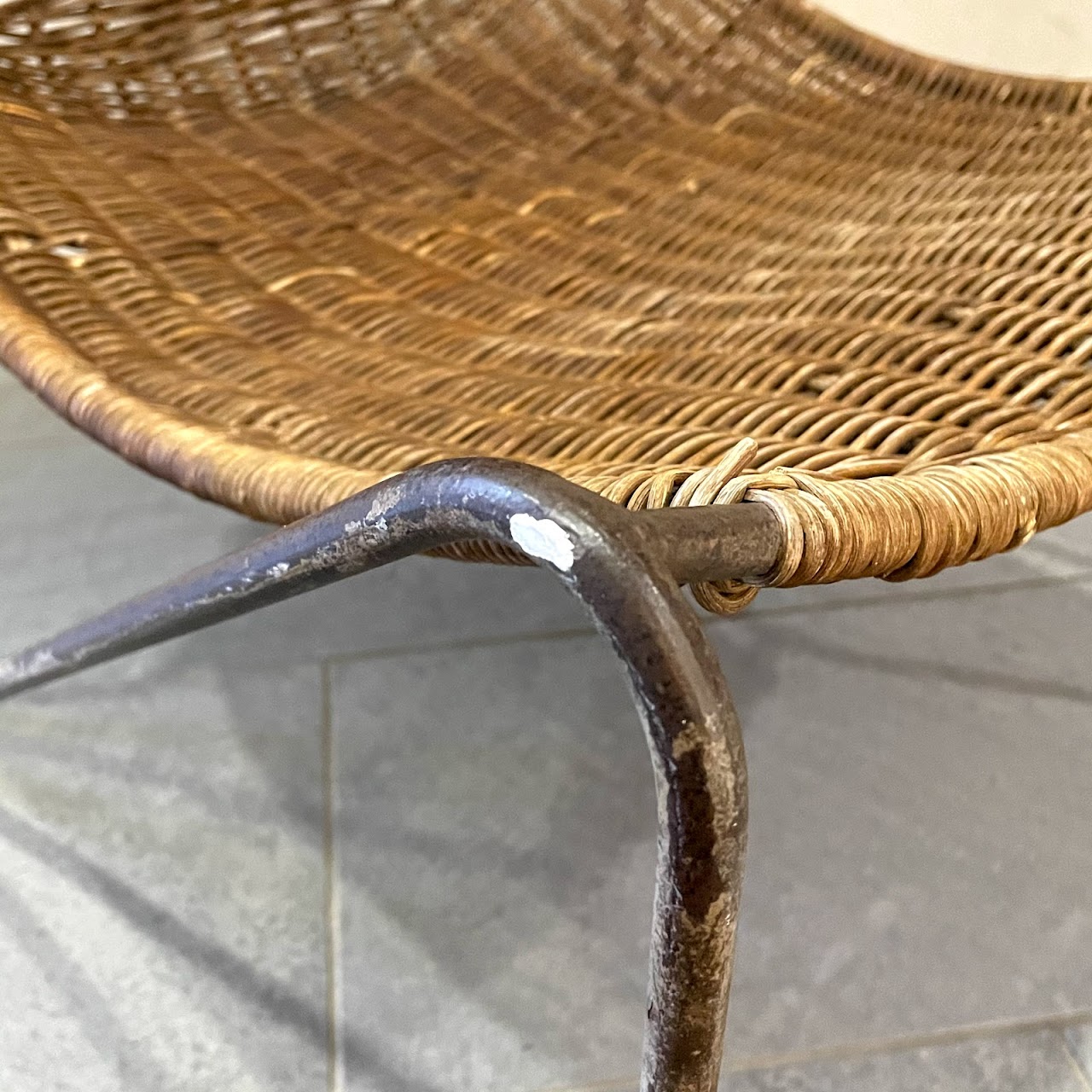 Vintage Wicker Side Chair