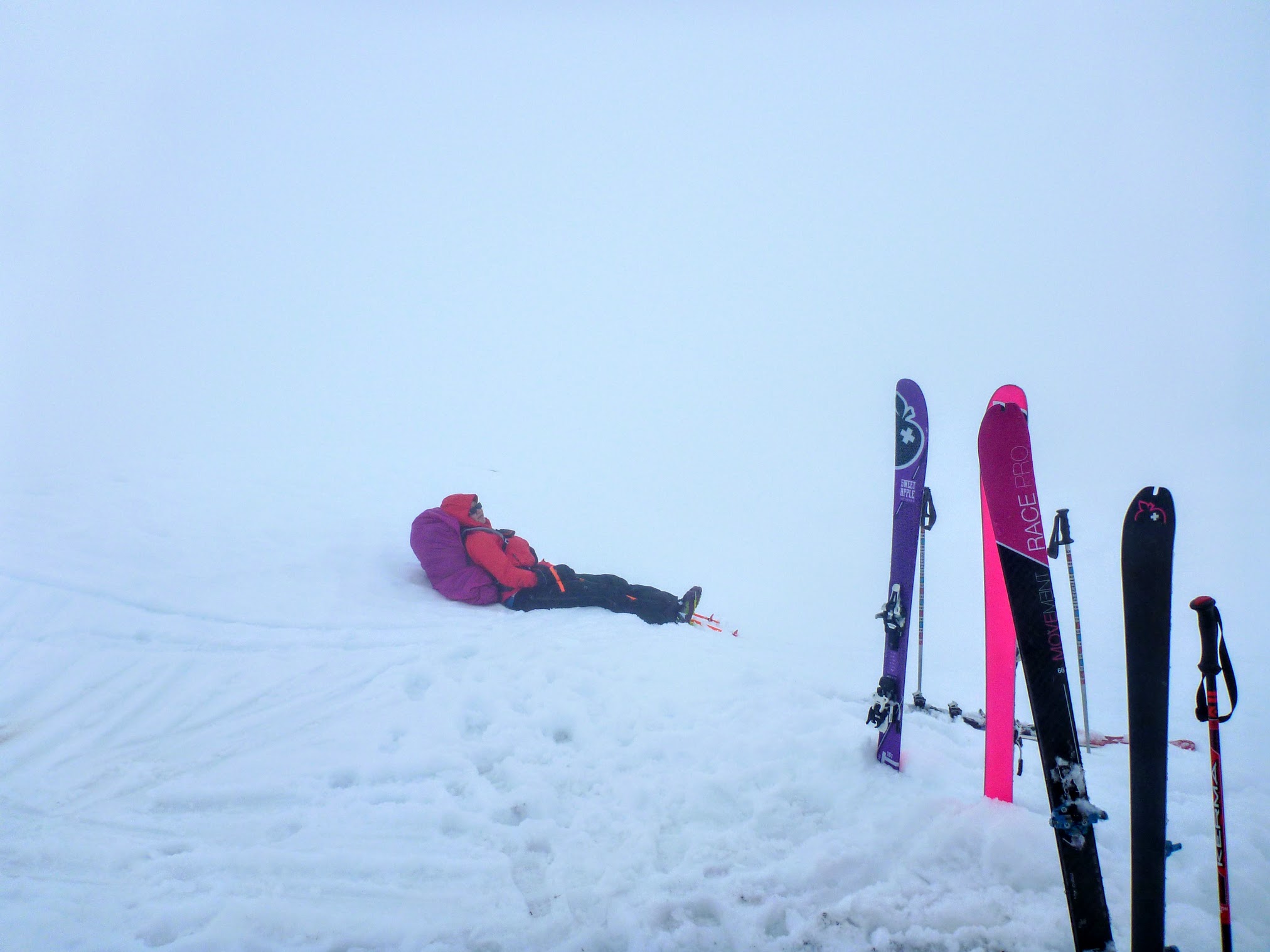 When we got to the hut, an exhausted Anita beached and asked that I take a picture of her lying there so that she could remind herself why she was never going to do this again.