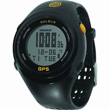 Soleus GPS FIT 1.0 Running Watch, Black/Yellow