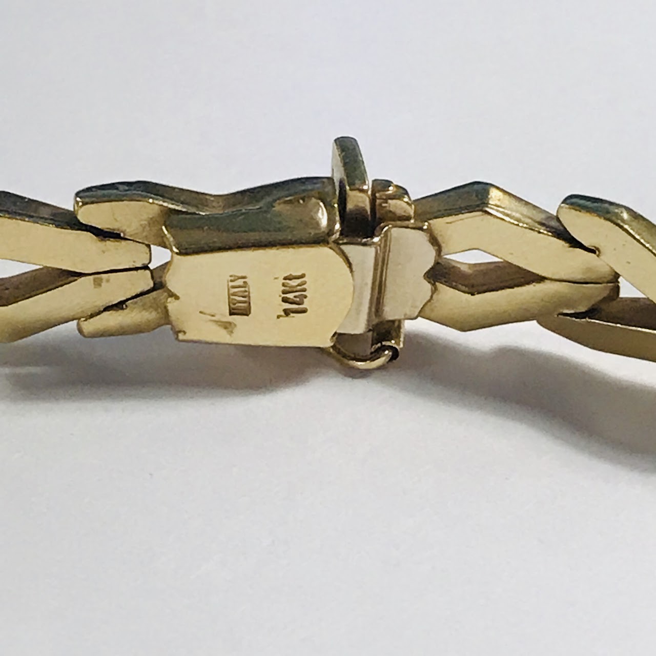 14K Gold Geometric Link Bracelet