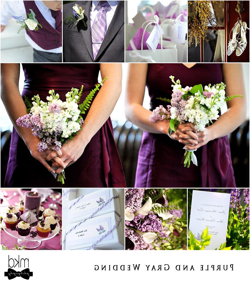 gray and purple wedding