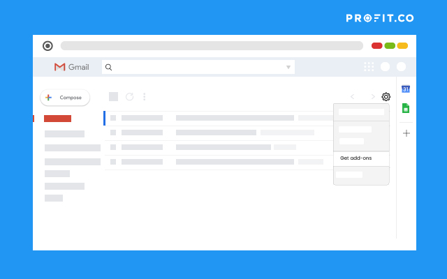 Screenshot of Profit for Gmail