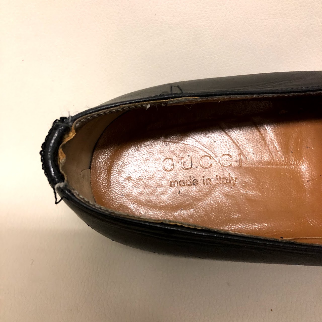 Gucci Black Leather Loafers