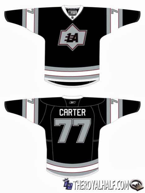  adidas Jeff Carter Reebok Los Angeles Kings Player Premier  Black Jersey T-Shirt Men's : Sports & Outdoors