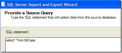 export sql-query