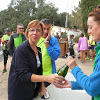L´alcaldessa de Palamós,Sra. Maria Teresa Ferrés participant a la 10a Marxa dels Traginers 2013.