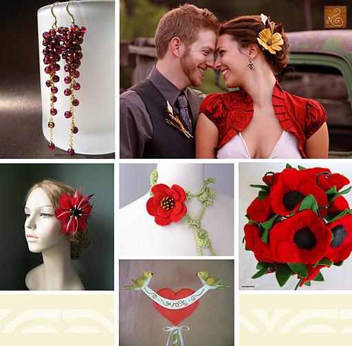 Red Weddings on Etsy.com