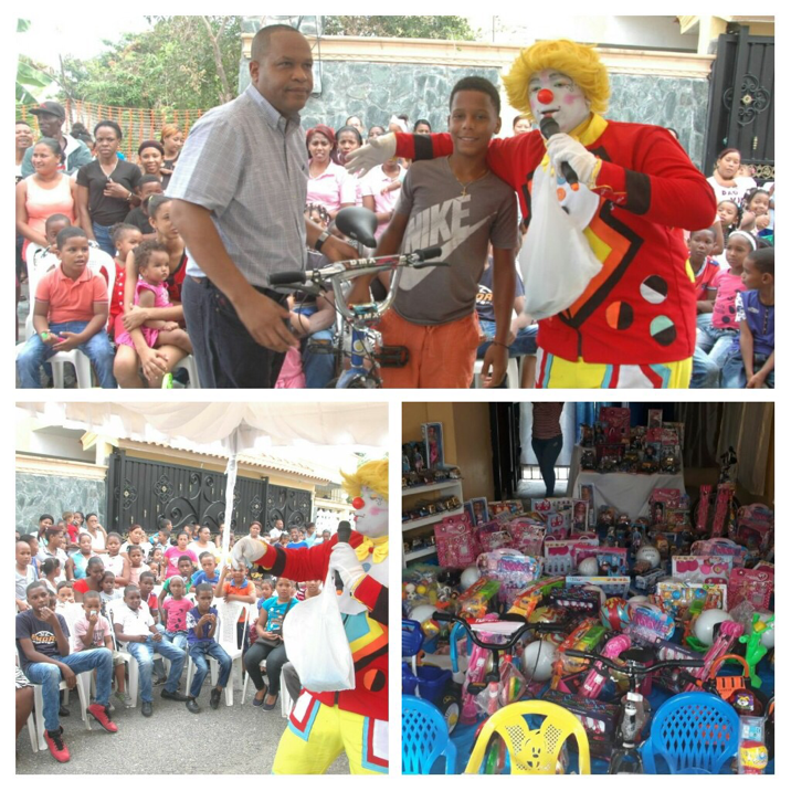 VICEPRESIDENTE SALA CAPITULAR ALCALDÍA SANTO DOMINGO ESTE, ENTREGA JUGUETES A NIÑOS DE LA ZONA ORIENTAL 