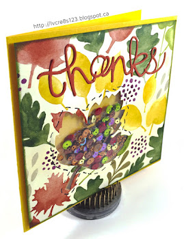 Linda Vich Creates: Autumn Leaf Shaker and Four Fuse Tool Tips. Sequins add sparkle to a leafy fall shaker card.