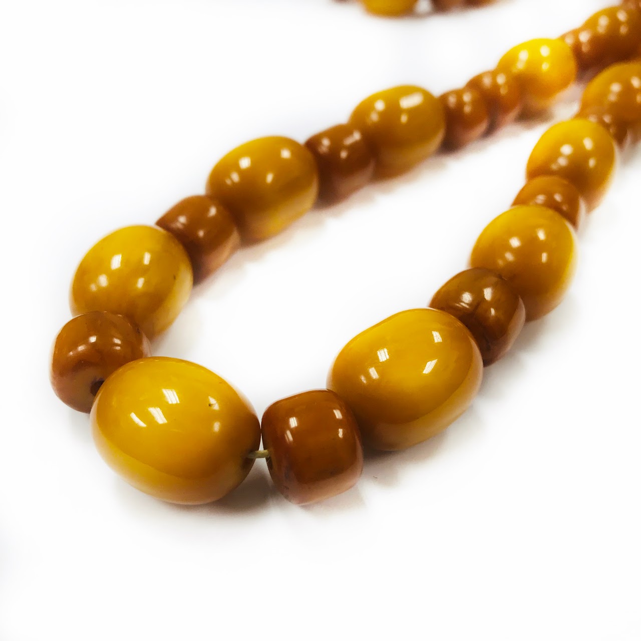 Butterscotch Amber Bakelite Beaded Necklace