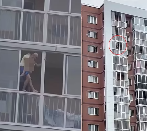 Dad dangled screaming son, 3, on window ledge for two-and-a-half hours and threatened to drop him to punish his 'cheating' wife (video)