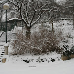 Parc de Belleville sous la neige