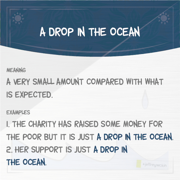 A drop in the ocean meaning