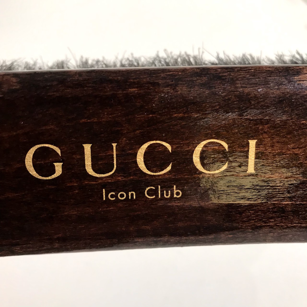 Gucci Icon Club Shoe Shine Brush and Cloth Set