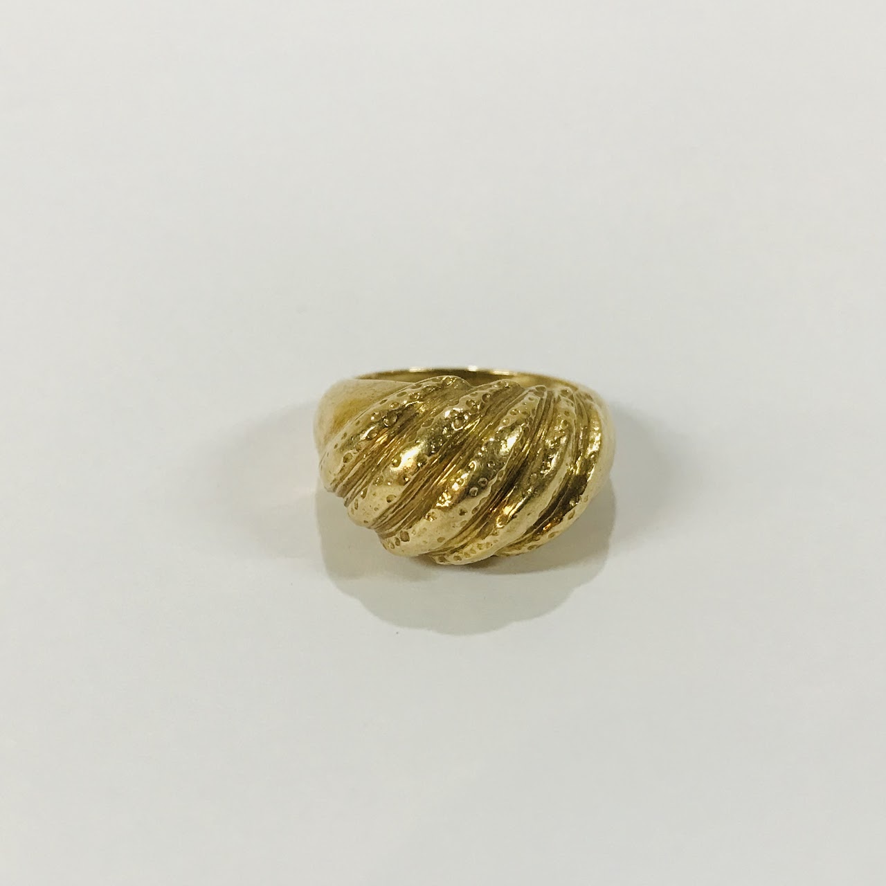 14K Gold Domed Ring
