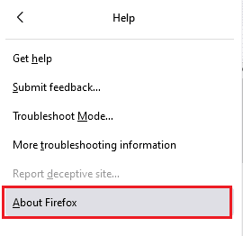 haz clic en Acerca de Firefox.  Arreglar Firefox ya se está ejecutando