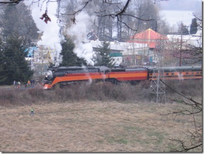 IMG_1113 Southern Pacific Daylight GS-4 4-8-4 #4449 at Oaks Park in Portland, Oregon on December 12, 2009