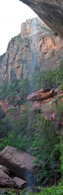 the full waterfall from within