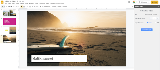 Screenshot of Save Slides as Video/GIF