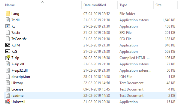 ไปที่โฟลเดอร์ที่คุณติดตั้ง 7-zip แล้วเปิดขึ้นมา